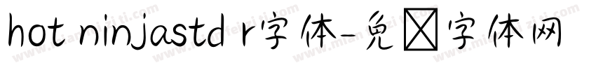 hot ninjastd r字体字体转换